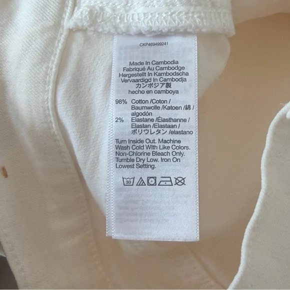 Madewell Women's Straight Leg Cream Jeans “The Mom Jean” - Picture 9 of 11